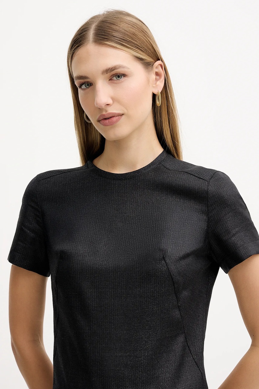 Сукня з додаванням вовни Pinko колір чорний mini облягаюча 106143 A305