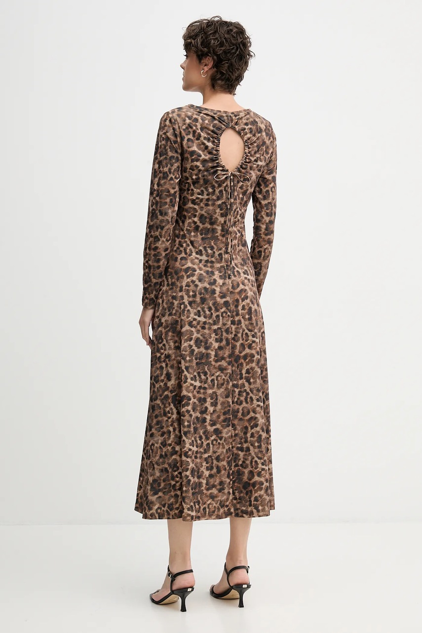 Сукня OUI колір коричневий maxi розкльошена 88650