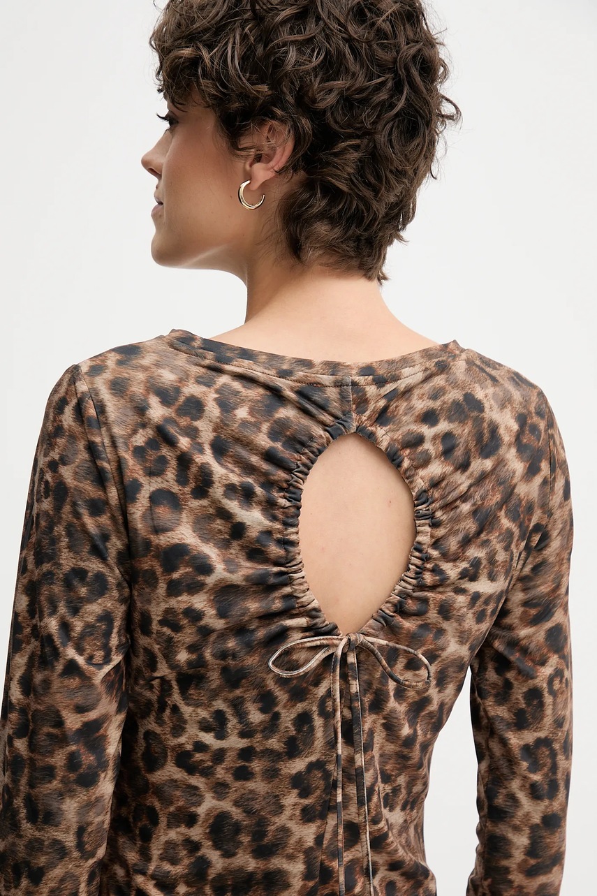 Сукня OUI колір коричневий maxi розкльошена 88650