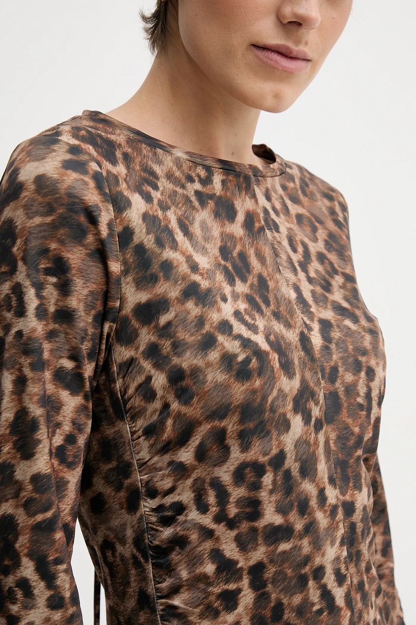 Сукня OUI колір коричневий maxi розкльошена 88650