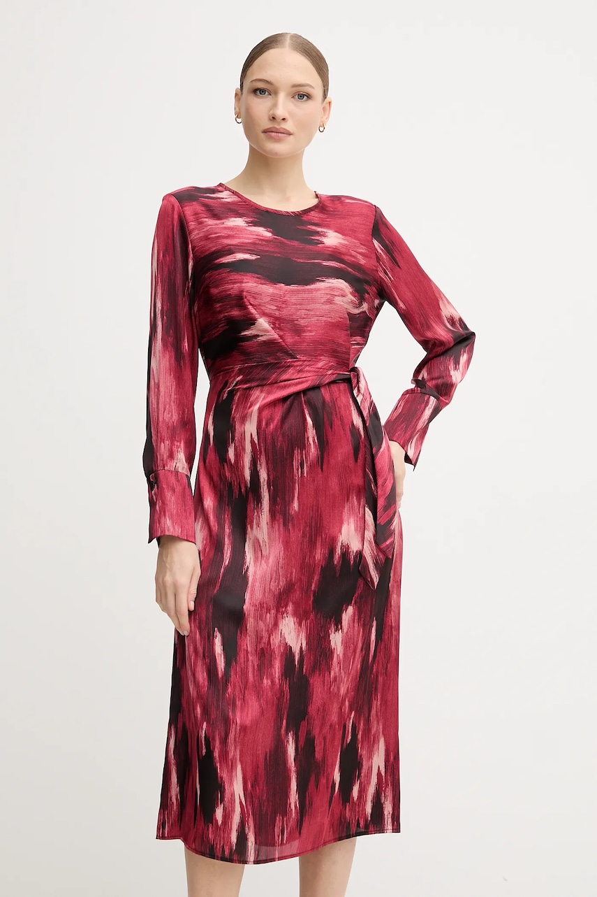 Joseph Ribkoff rochie culoarea roșu, midi, evazați, 254124