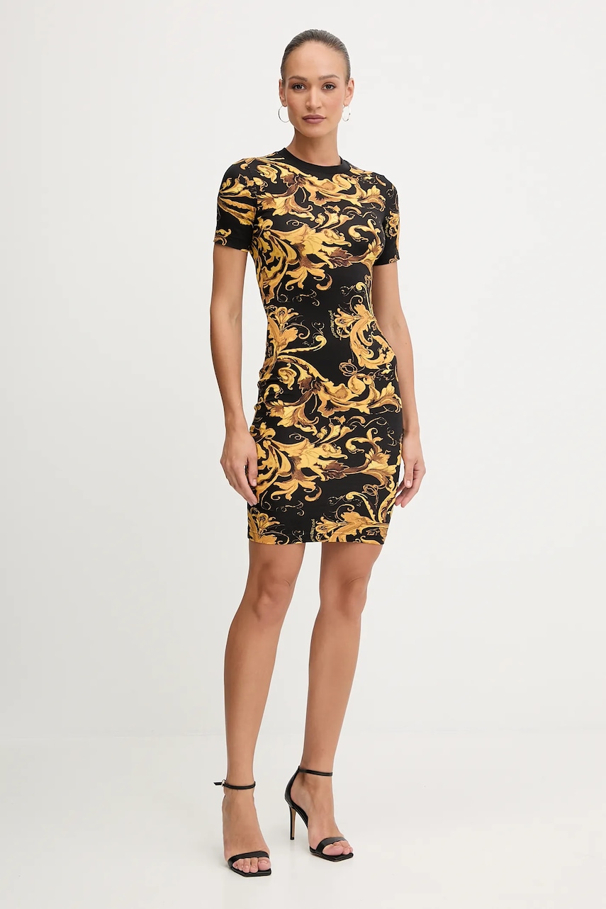 Сукня Versace Jeans Couture колір чорний mini облягаюча 79HAO939 JS504