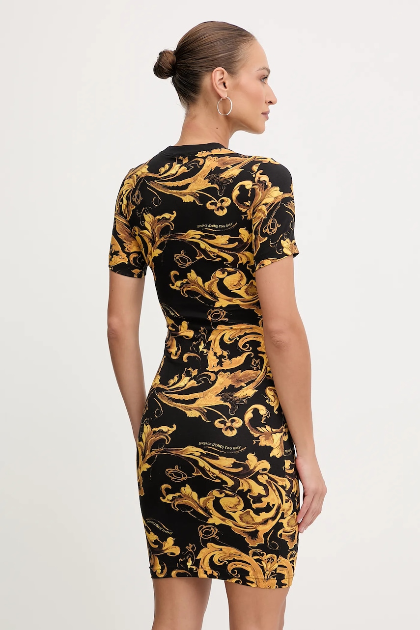 Сукня Versace Jeans Couture колір чорний mini облягаюча 79HAO939 JS504