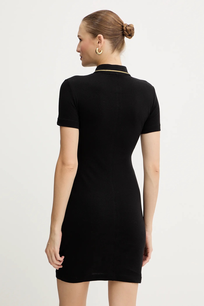 Бавовняна сукня Versace Jeans Couture колір чорний mini пряма 79HAOT01 CJ01T