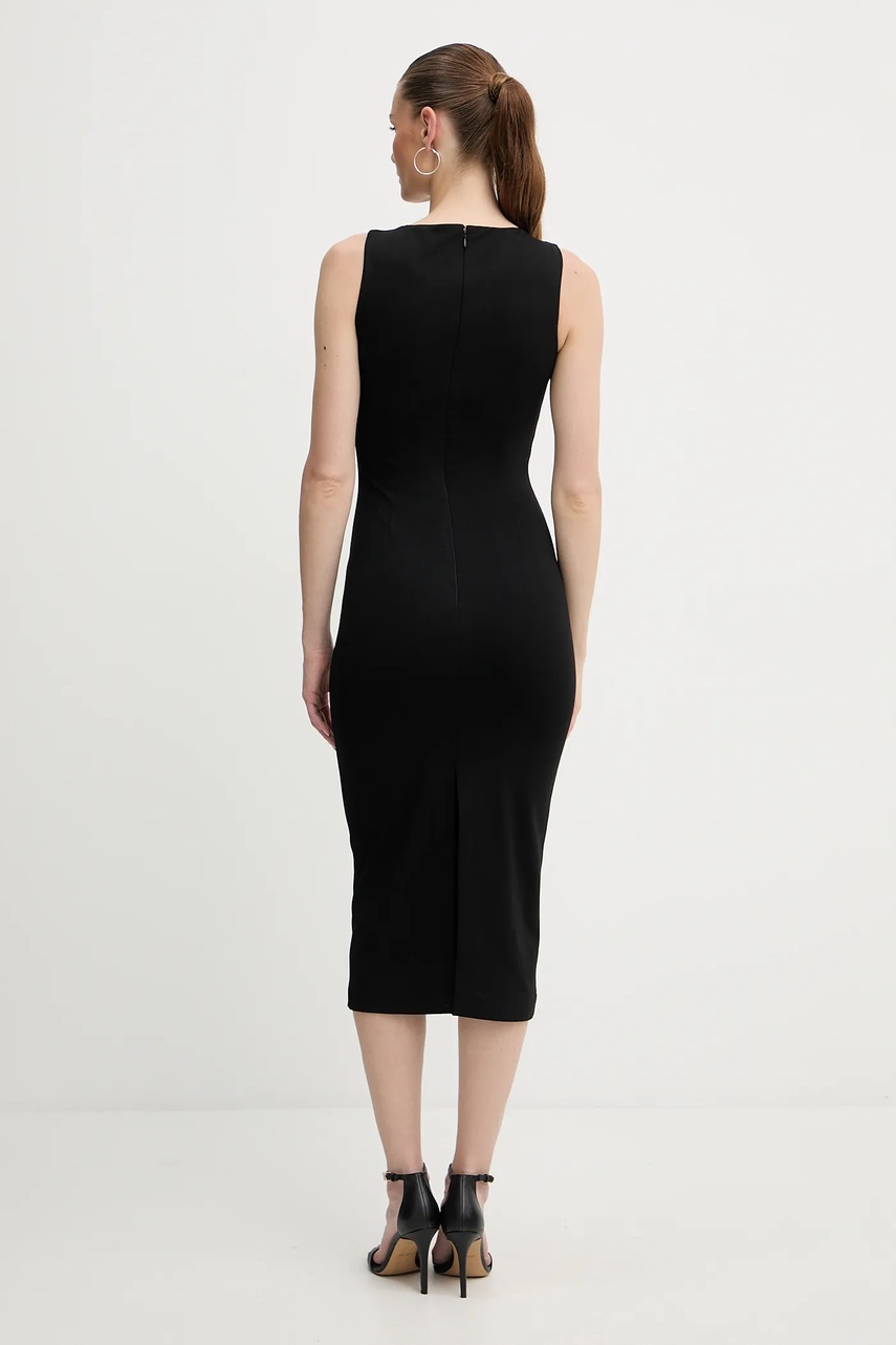Сукня Versace Jeans Couture колір чорний midi облягаюча 79HAO908 J0092