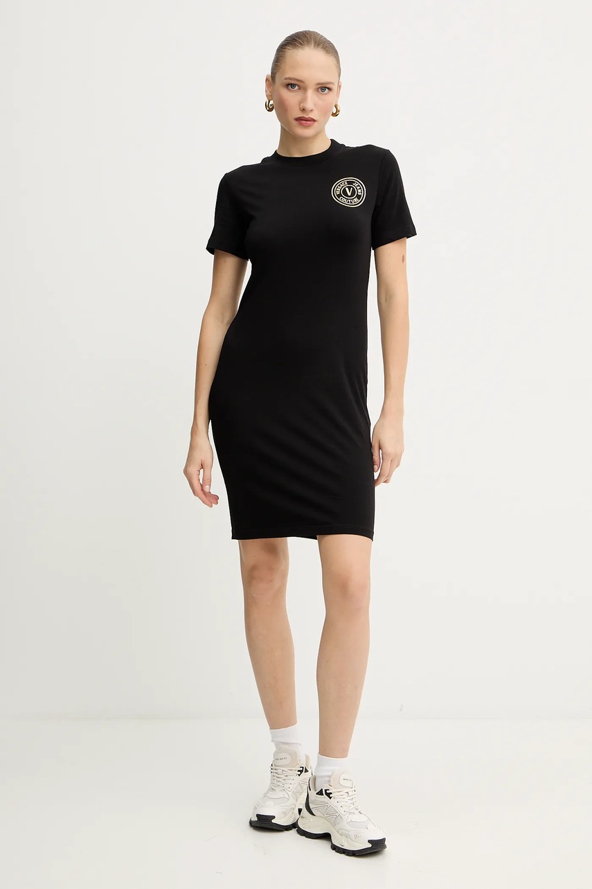 Сукня Versace Jeans Couture колір чорний mini пряма 79HAOT00 CJ03T