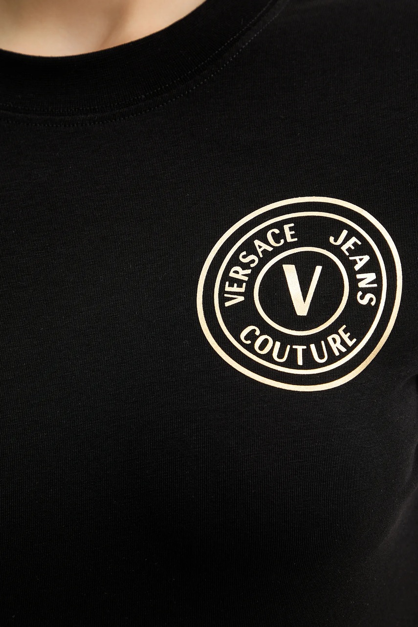 Сукня Versace Jeans Couture колір чорний mini пряма 79HAOT00 CJ03T
