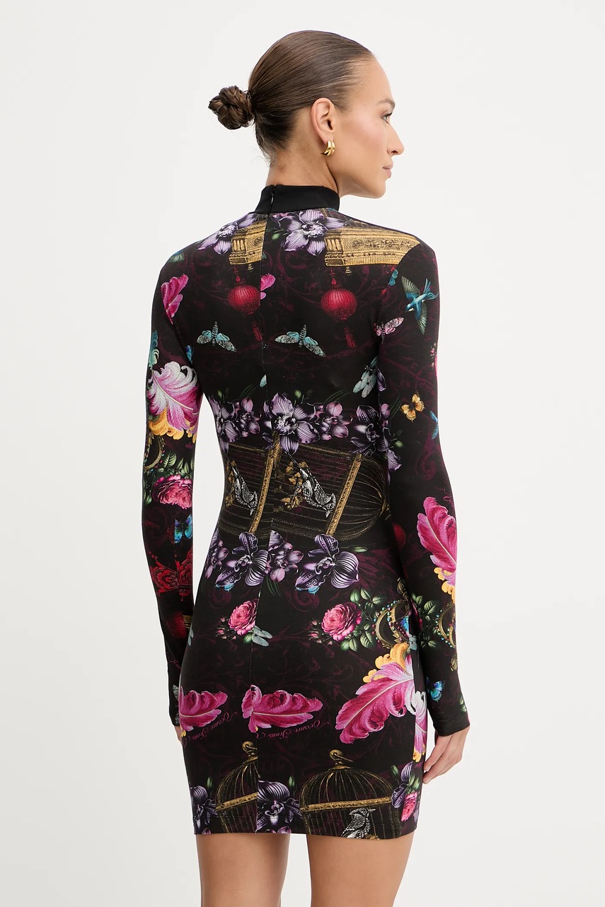 Сукня Versace Jeans Couture колір чорний mini облягаюча 79HAO971 JS519
