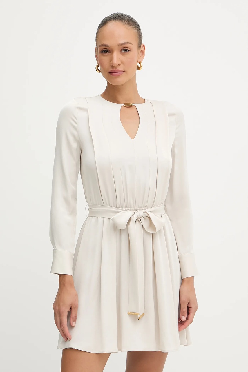 Levně Šaty Marciano Guess ANITA béžová barva, mini, 5YGK33 7356A