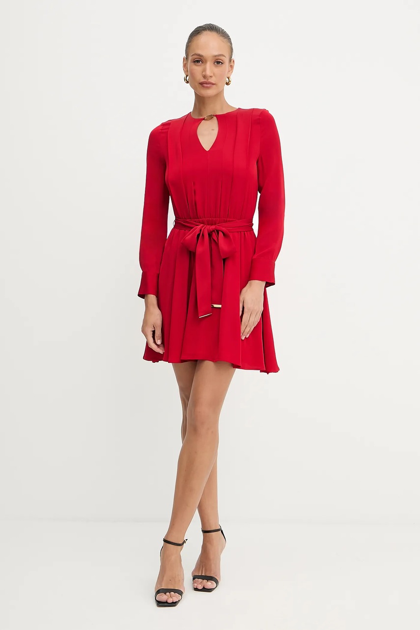 Платье Marciano Guess ANITA цвет красный mini расклешённое 5YGK33 7356A