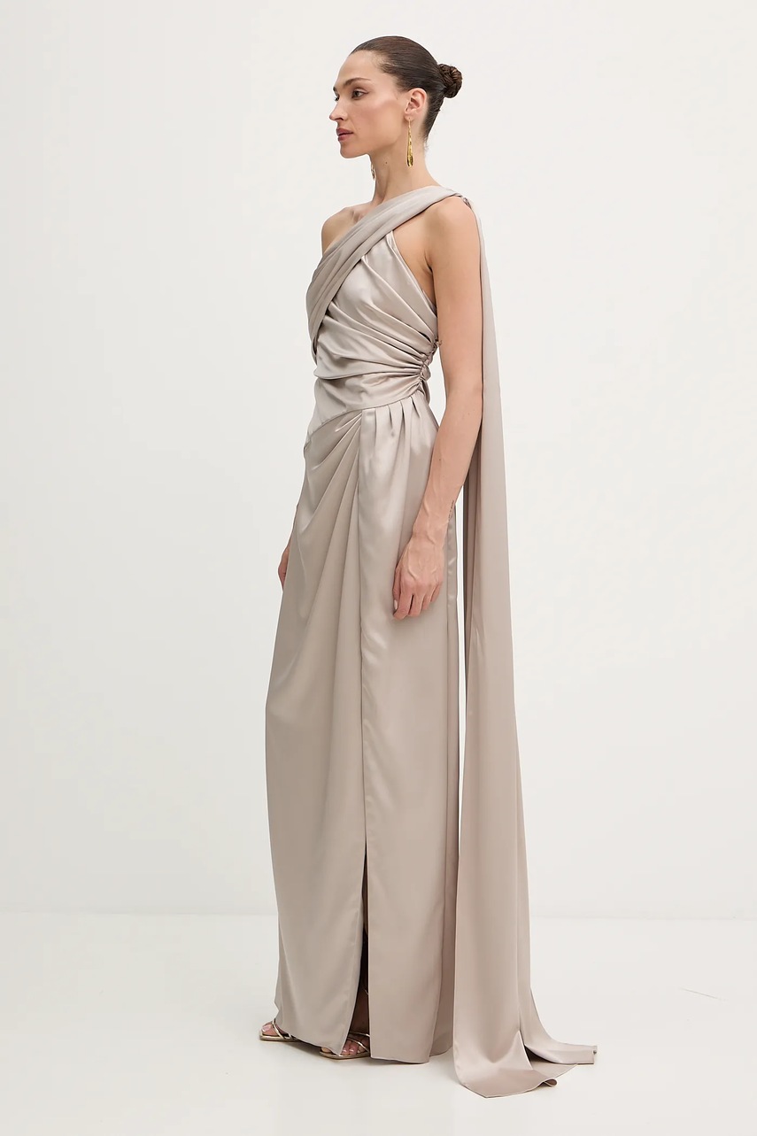 Платье Marciano Guess ARETHA цвет бежевый maxi облегающее 5YGK01 7246A