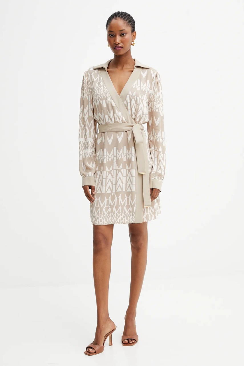 Платье Marciano Guess BRITNEY цвет бежевый mini прямое 5YGK14 7352A