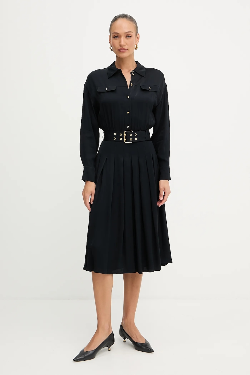 Платье Marciano Guess ANITA цвет чёрный midi расклешённое 5YGK32 7356A Платье Marciano Guess ANITA цвет чёрный midi расклешённое 5YGK32 7356A