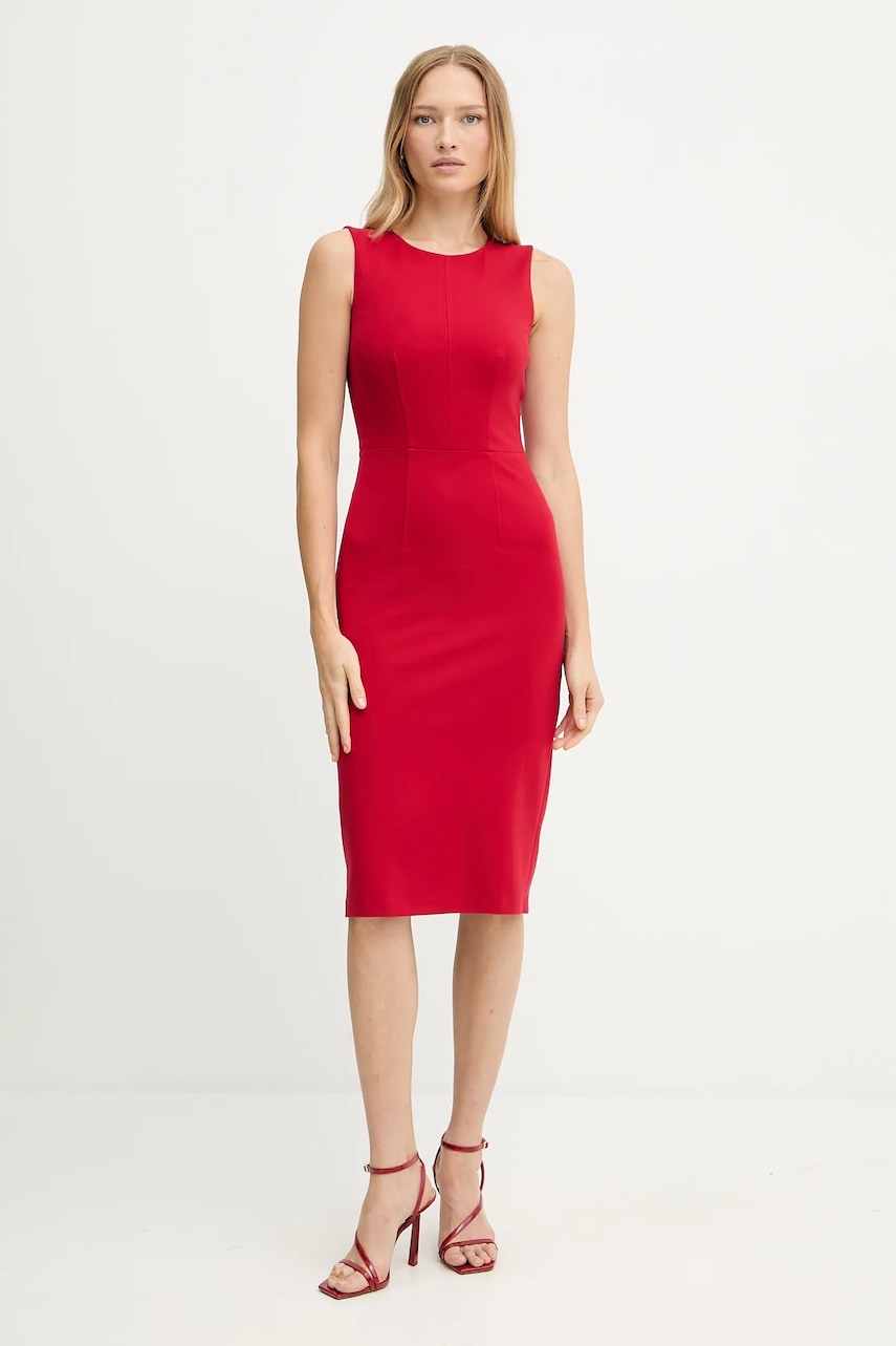 Сукня Marciano Guess GWEN колір червоний midi облягаюча 5YGK30 7160A