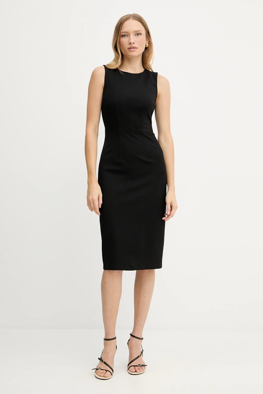 Сукня Marciano Guess GWEN колір чорний midi облягаюча 5YGK30 7160A