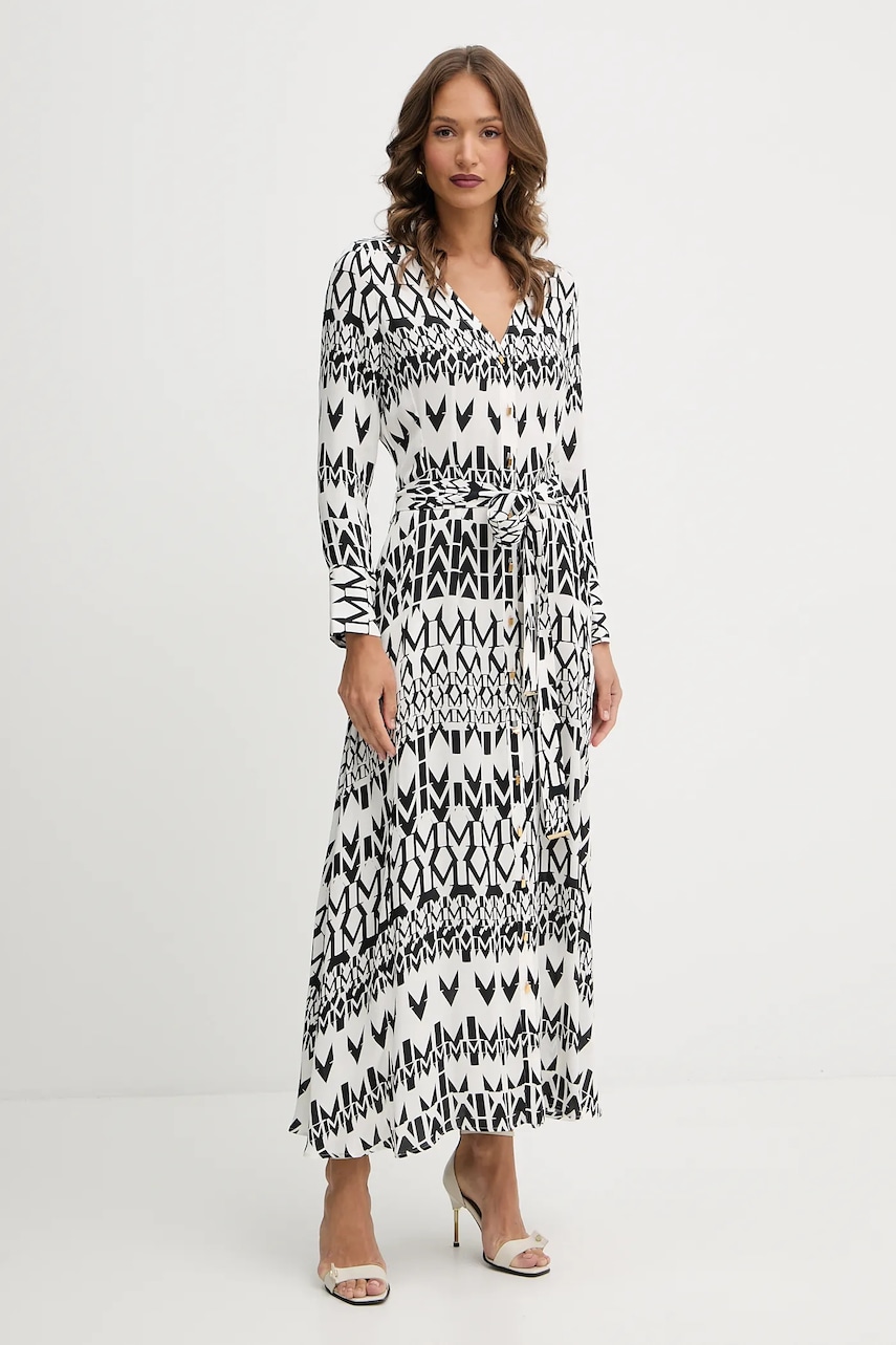 Levně Šaty Marciano Guess BRITNEY bílá barva, maxi, 5YGK47 7352A