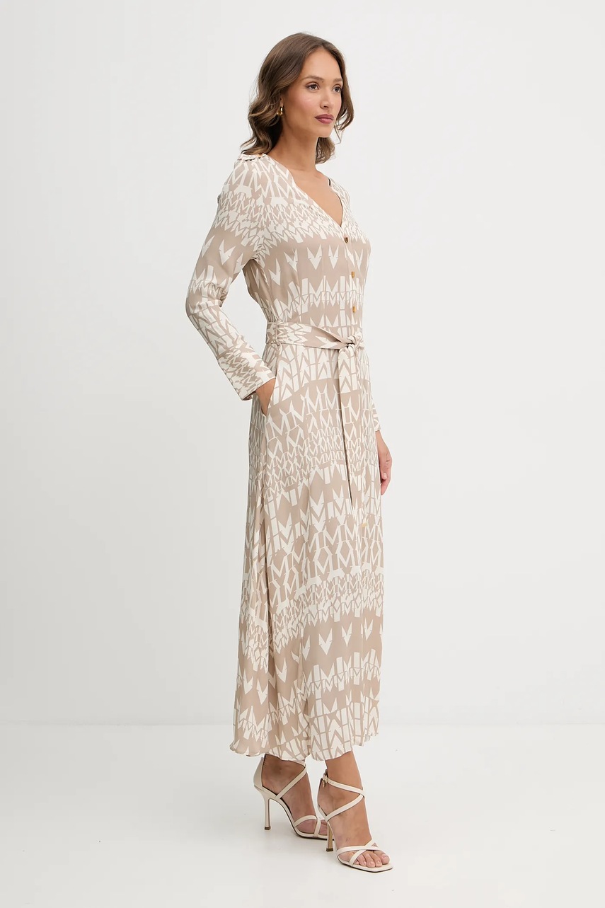 Платье Marciano Guess BRITNEY цвет бежевый maxi расклешённое 5YGK47 7352A