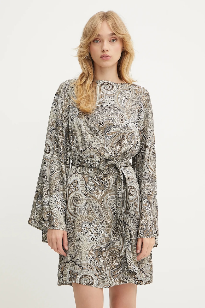 Levně Šaty Marciano Guess LOREDANA hnědá barva, mini, 5YGK40 7298A