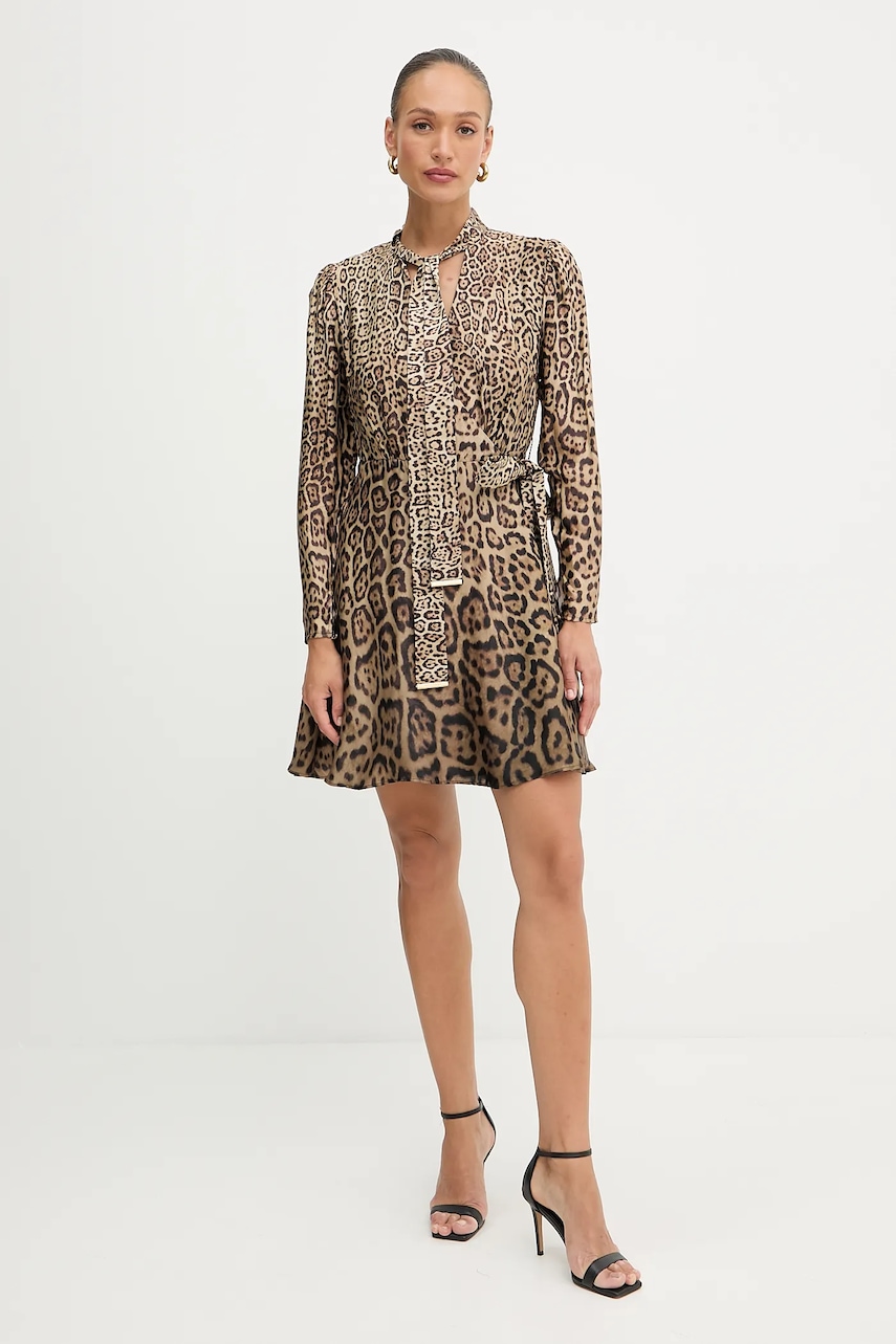 Сукня Marciano Guess ALANIS колір коричневий mini розкльошена 5YGK28 7298A