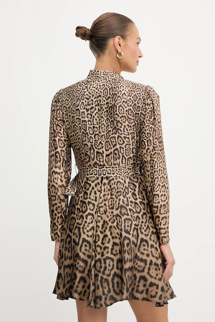 Сукня Marciano Guess ALANIS колір коричневий mini розкльошена 5YGK28 7298A