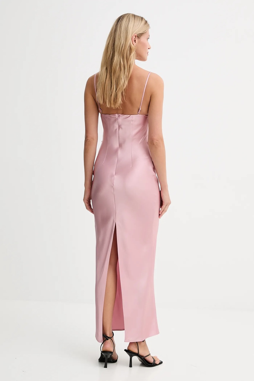 Сукня Nanushka колір рожевий maxi розкльошена NW25PFDR03533