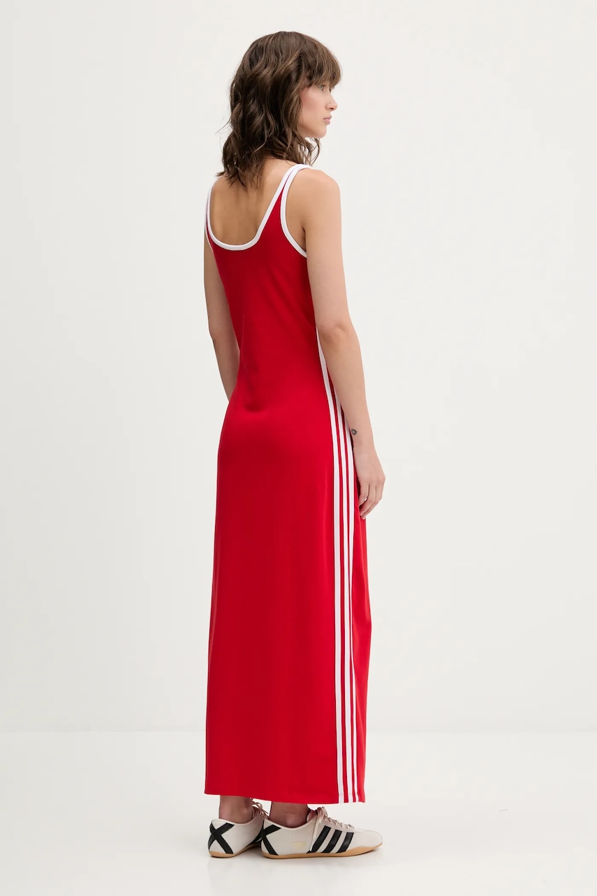 Сукня adidas Originals 3S TANK DRESS колір червоний maxi облягаюча JD4620