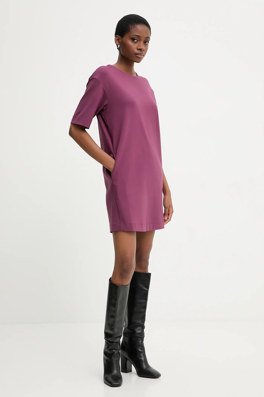 Платье United Colors of Benetton цвет фиолетовый mini прямое 47CKDV0BW