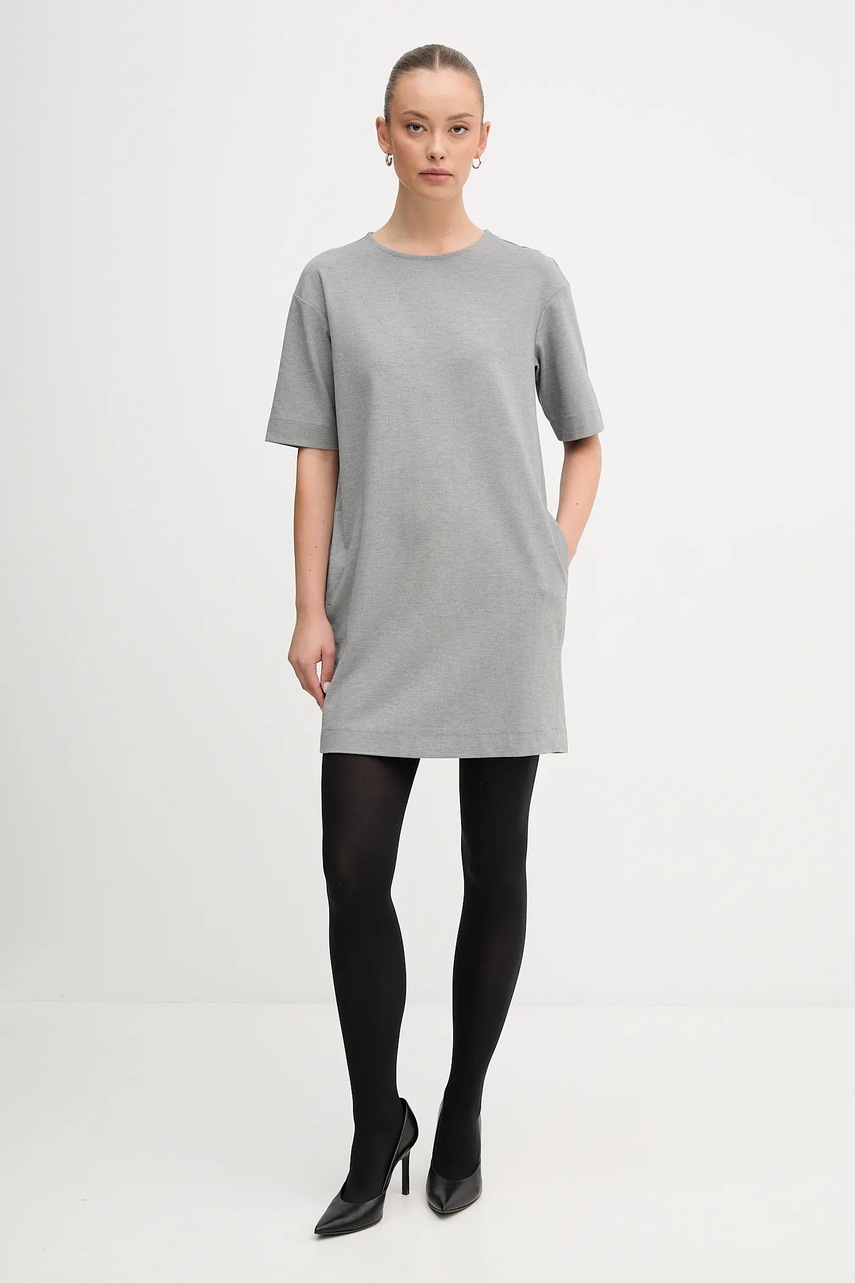 Платье United Colors of Benetton цвет серый mini прямое 47CKDV0BW