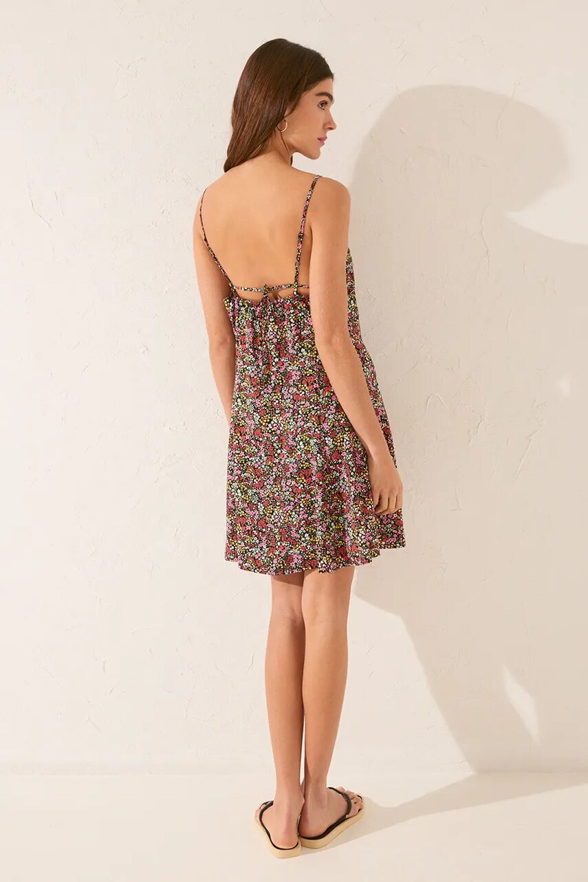 Сукня women'secret колір чорний mini розкльошена 5549004