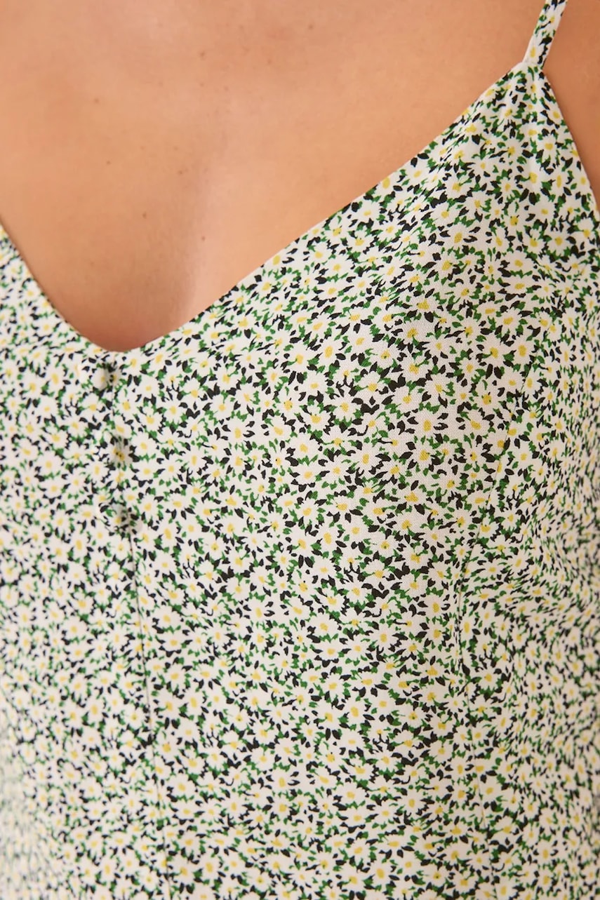 Сукня women'secret колір зелений mini розкльошена 5549941