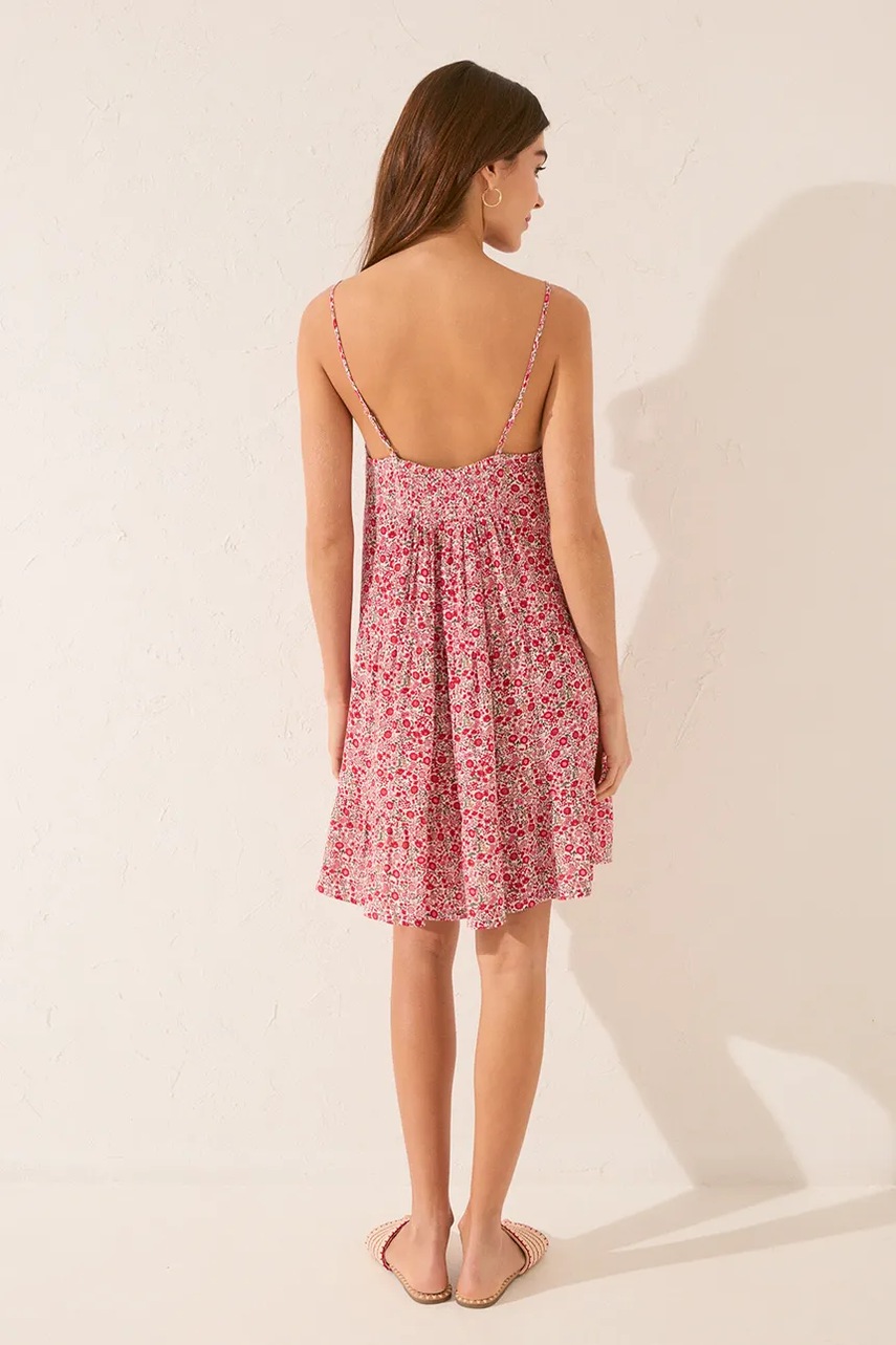 Сукня women'secret колір зелений mini розкльошена 5549940