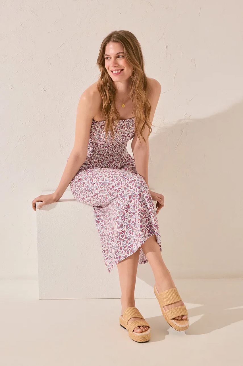 Сукня women'secret колір фіолетовий midi розкльошена 4479832