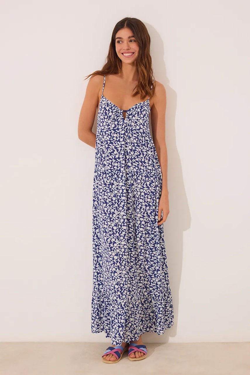 Levně Šaty women'secret modrá barva, maxi, 4479834