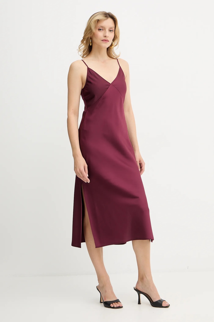 Сукня Armani Exchange колір бордовий midi пряма 8NYA59 YNZ5Z