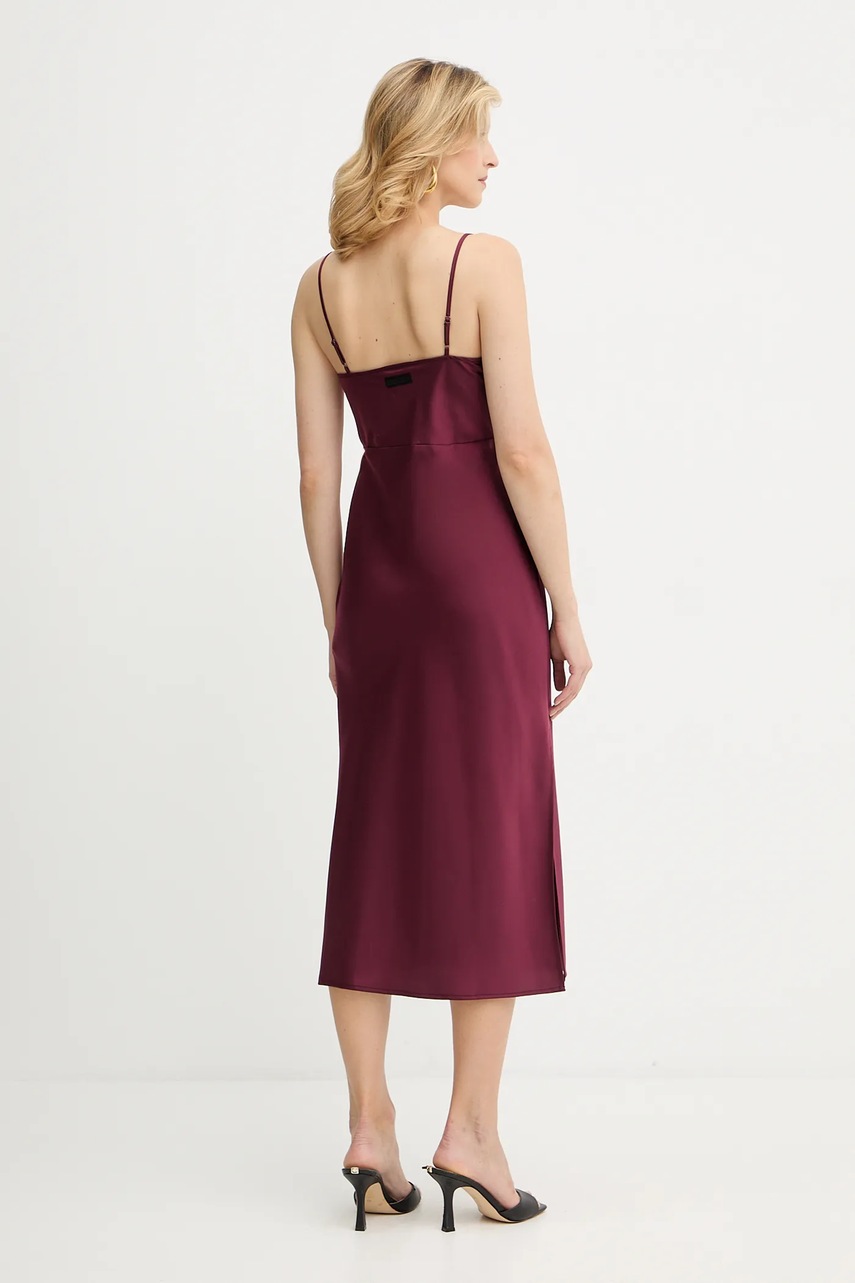 Сукня Armani Exchange колір бордовий midi пряма 8NYA59 YNZ5Z