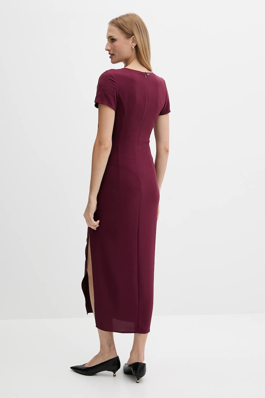 Сукня Armani Exchange колір бордовий maxi облягаюча XW000665 AF10872