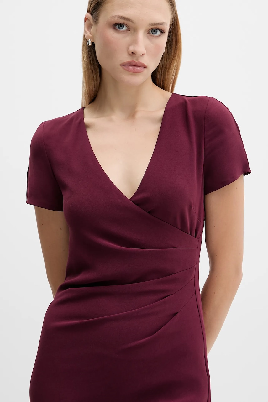 Сукня Armani Exchange колір бордовий maxi облягаюча XW000665 AF10872