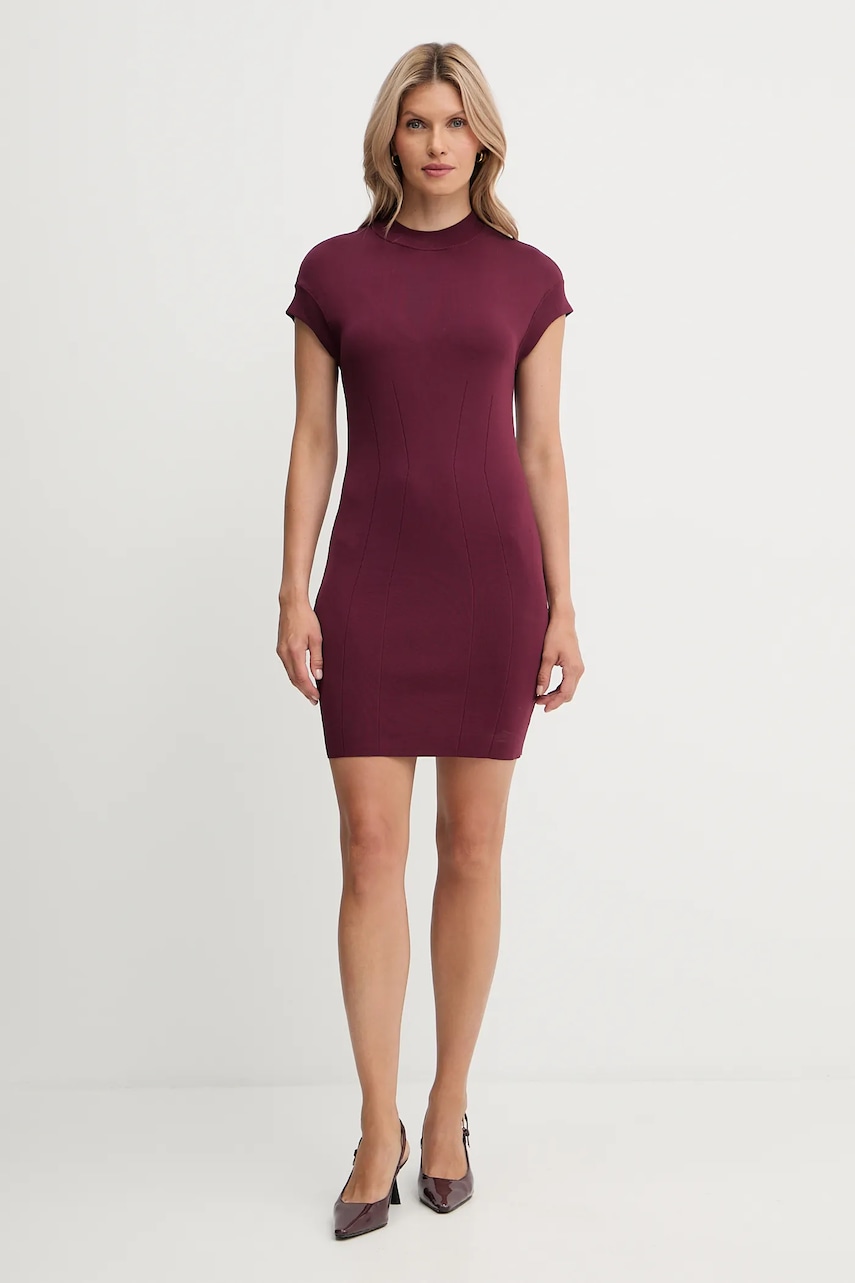 Сукня Armani Exchange колір бордовий mini пряма XW000764 AF10352