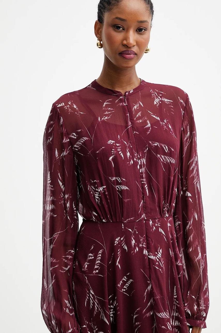 Сукня Armani Exchange колір бордовий mini розкльошена XW001018 AF12051