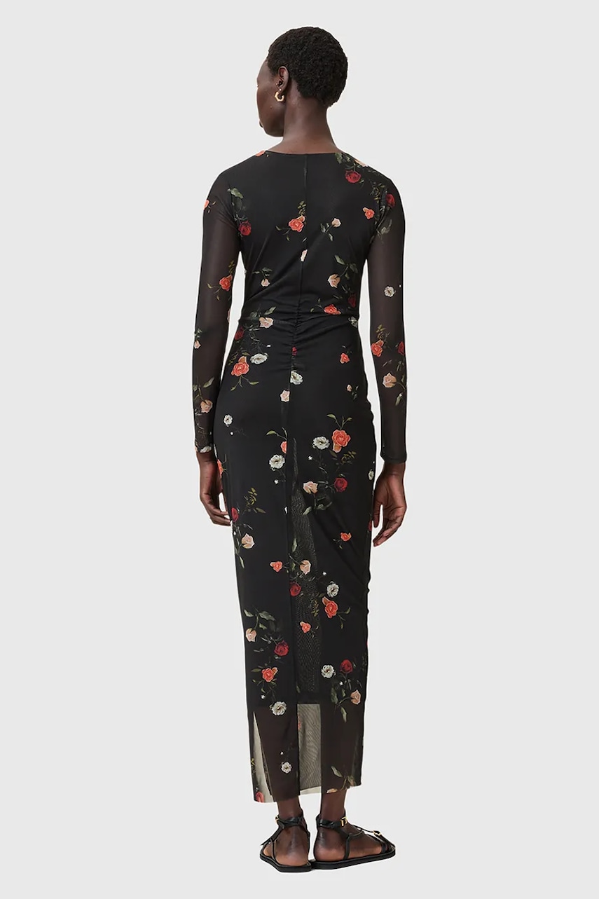 Сукня AllSaints KATHY колір чорний maxi облягаюча W233DC