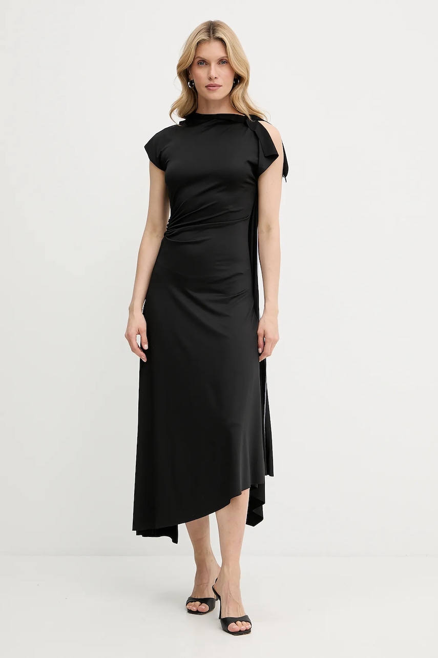 Victoria Beckham rochie culoarea negru, maxi, evazați, 1325JDR006471A