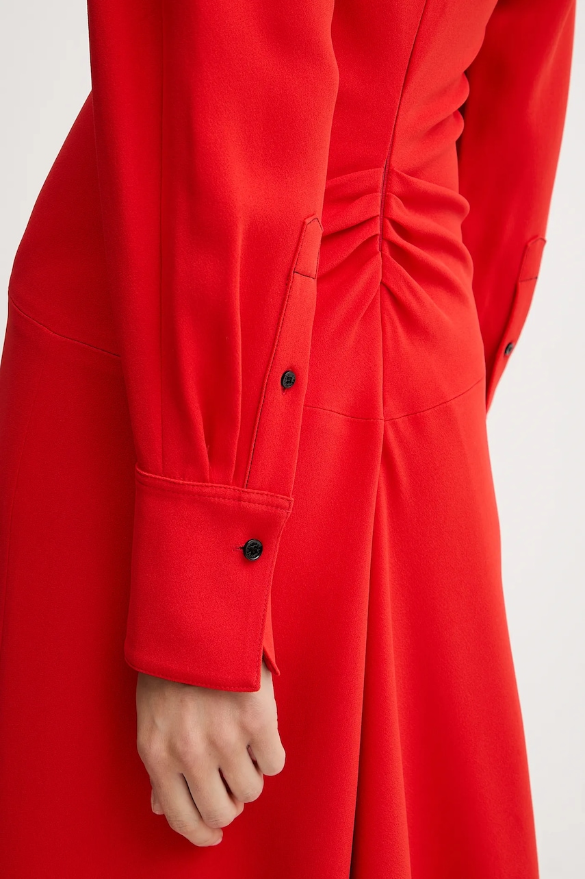 Сукня Victoria Beckham колір червоний maxi розкльошена 1325WDR006598A