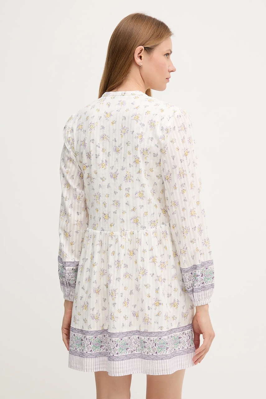 Бавовняна сукня Pepe Jeans колір білий mini розкльошена PL953758