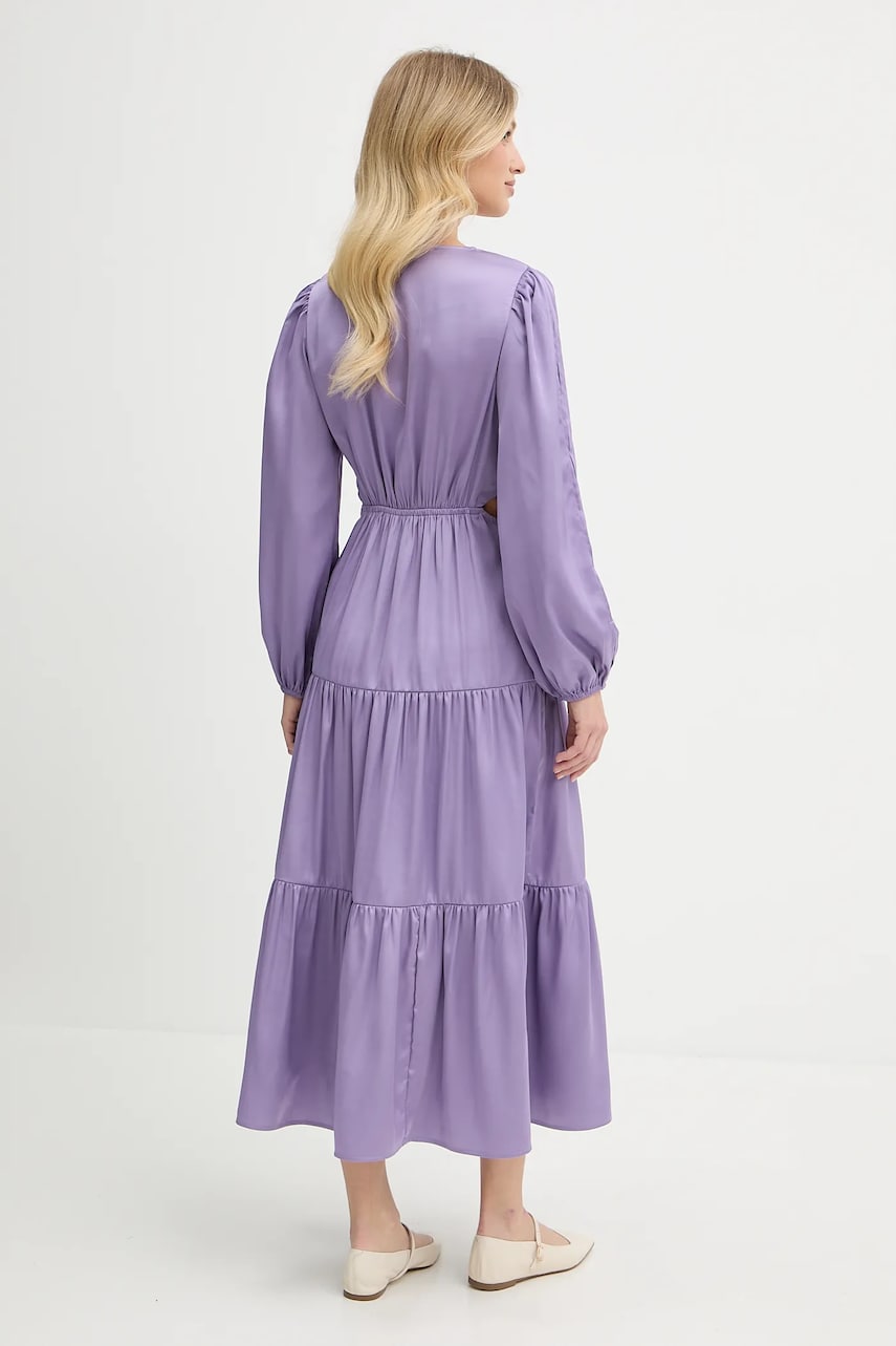 Платье Pepe Jeans цвет фиолетовый midi расклешенное PL953760 Платье Pepe Jeans цвет фиолетовый midi расклешенное PL953760