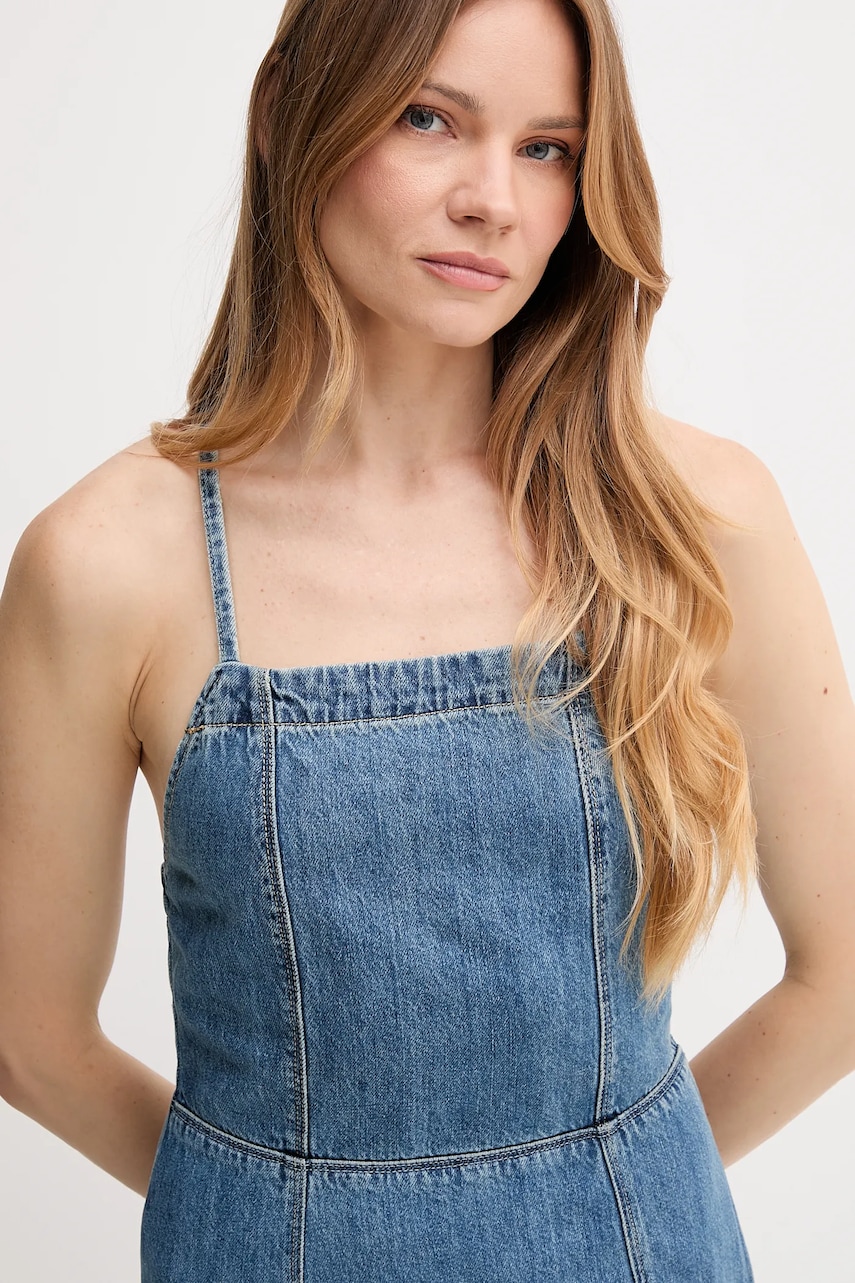 Джинсова сукня Pepe Jeans maxi розкльошена PL953767