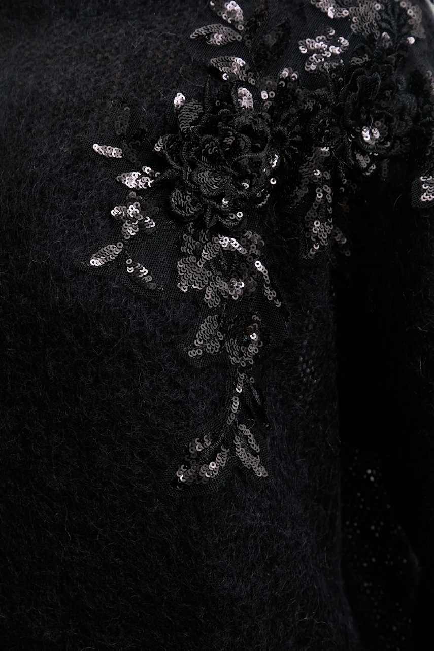 Сукня з домішкою вовни Blugirl Blumarine колір чорний mini oversize RF5151.MS037