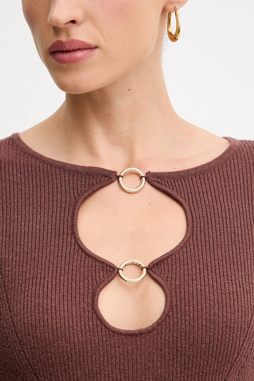 Сукня Fracomina колір коричневий maxi облягаюча FS25WD5010K501Q7