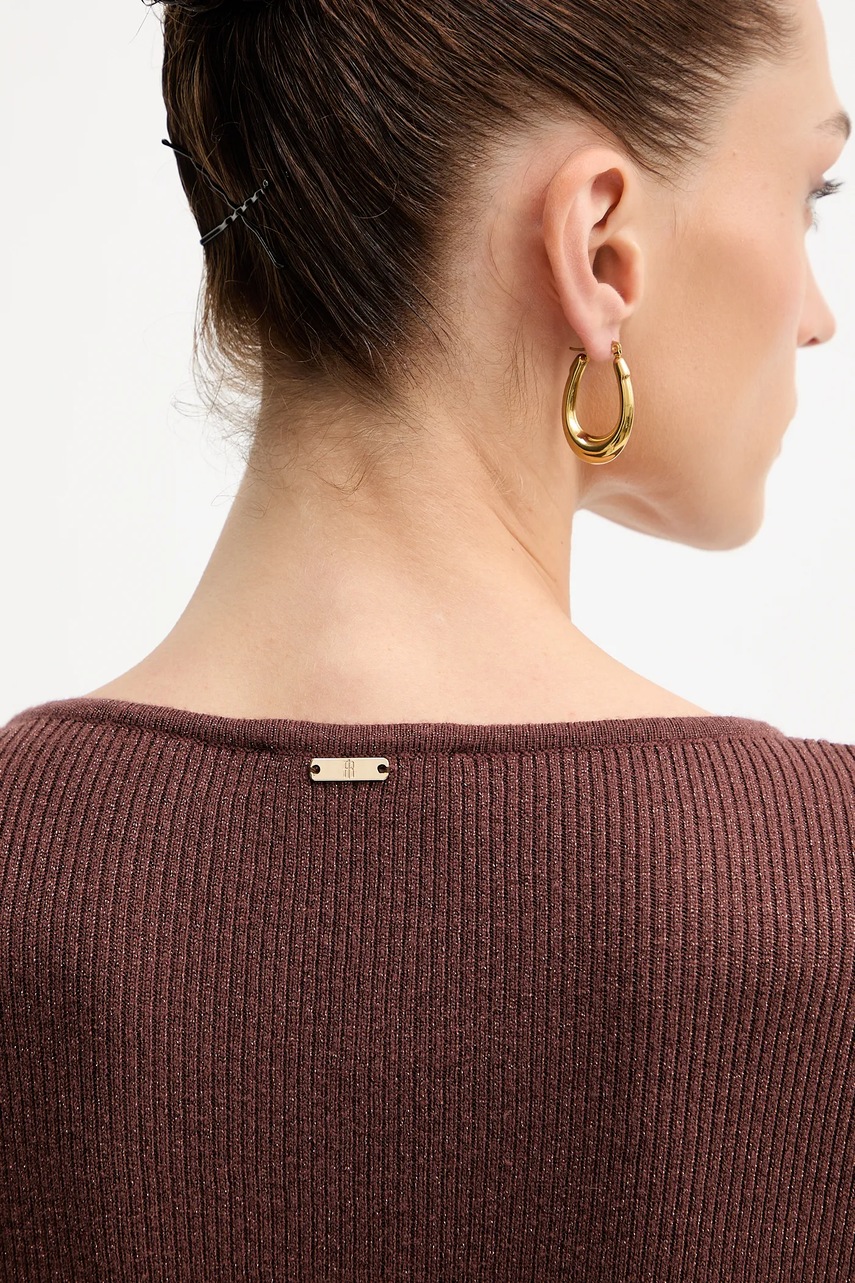 Сукня Fracomina колір коричневий maxi облягаюча FS25WD5010K501Q7