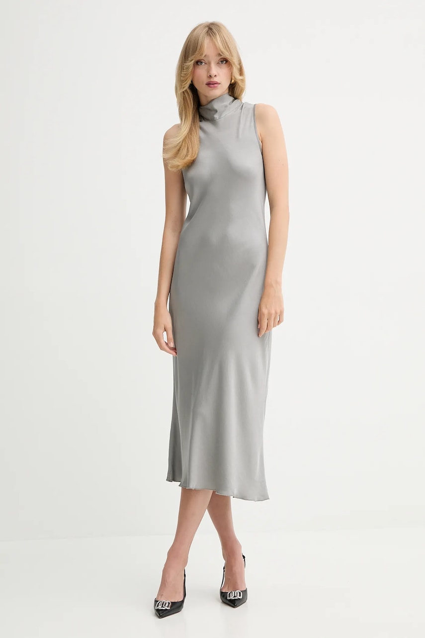 Fracomina rochie culoarea gri, maxi, drept, FS25WD2009W45101