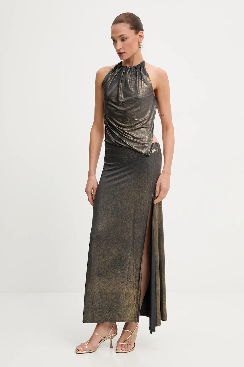Diesel rochie D-KARAM-LONG culoarea auriu, maxi, mulată, A18559.0NKCU